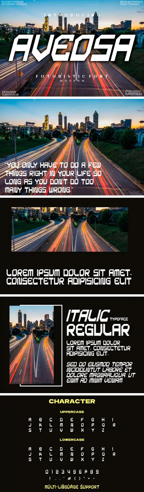 Aveosa Display Font 3 aveosa display font 6