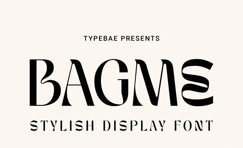 Bagme Stylish Display Font Fsk5Sw