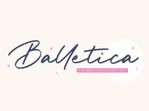 balletica handwritten font