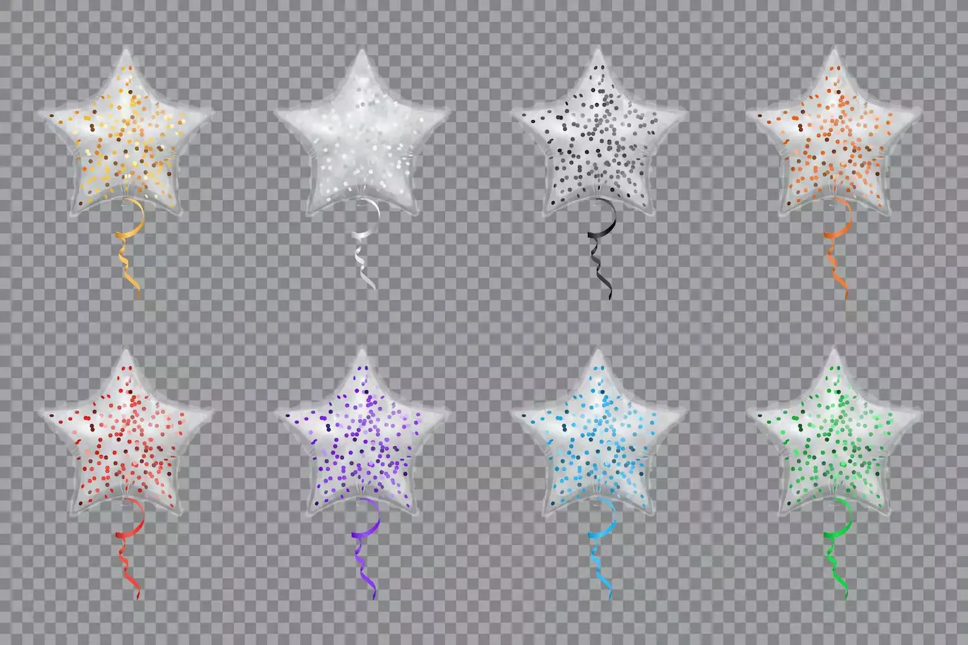 Balloon Bunches Set Heart, Circle And Star Shapes 3 balloon bunches set heart circle and star shapes 2