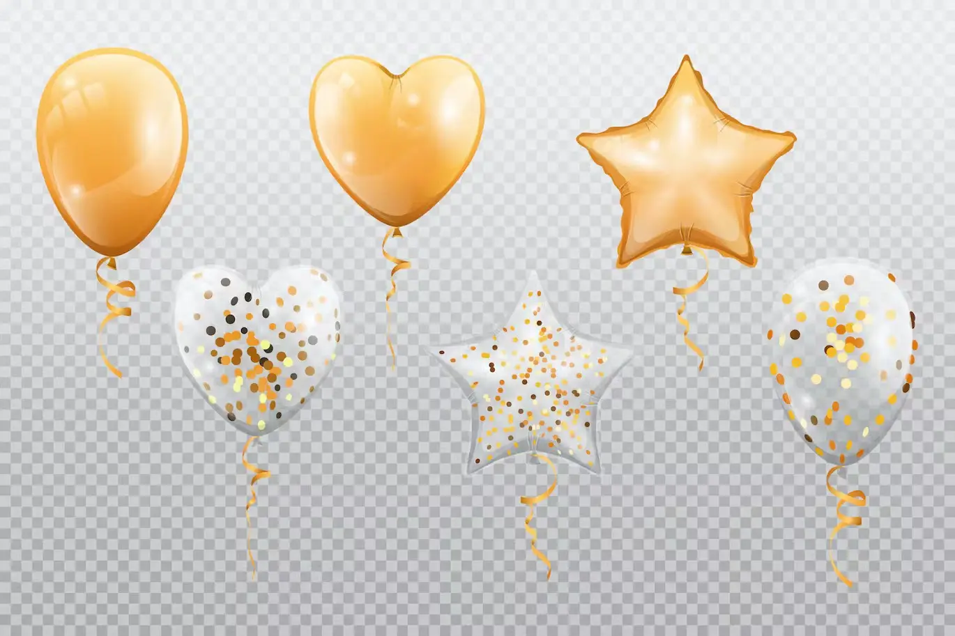 Balloon Bunches Set Heart, Circle And Star Shapes 6 balloon bunches set heart circle and star shapes 8