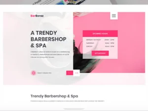 barber shop spa web ui1