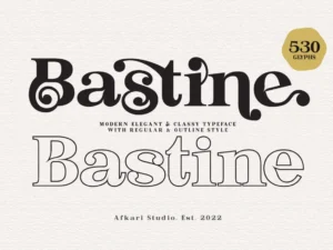 bastine modern classy serif font