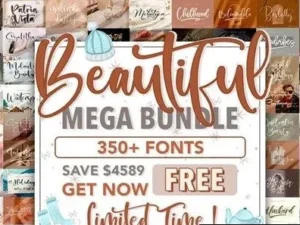 beautiful fonts mega bundle 1