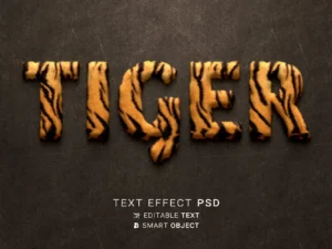 beautiful tiger text effect