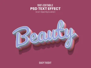 beauty colorful elegant and smooth text effect