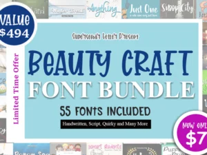 beauty craft font bundle