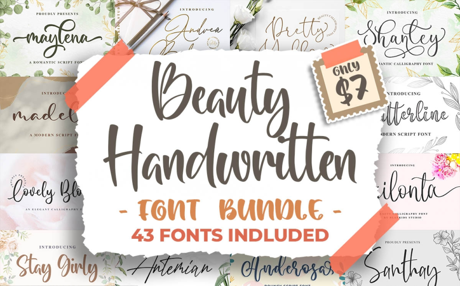 Beauty Handwritten Font Bundle