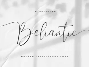 beliantic calligraphy font