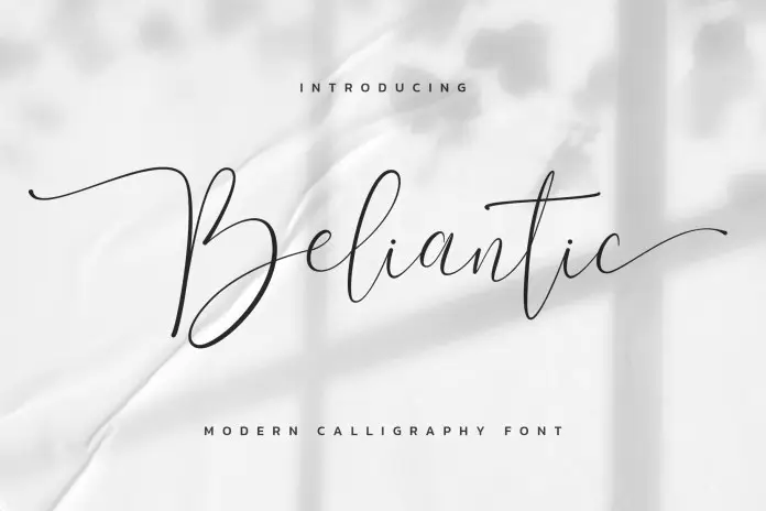 Beliantic Calligraphy Font