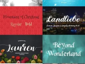 best font bundle for holidays 30 fonts
