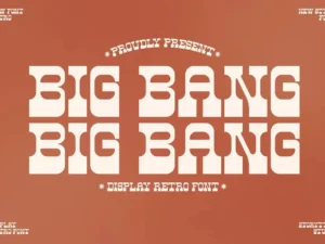 big bang display retro font