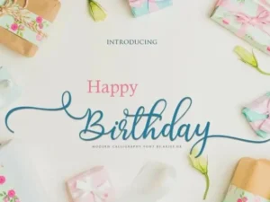 birthday calligraphy font