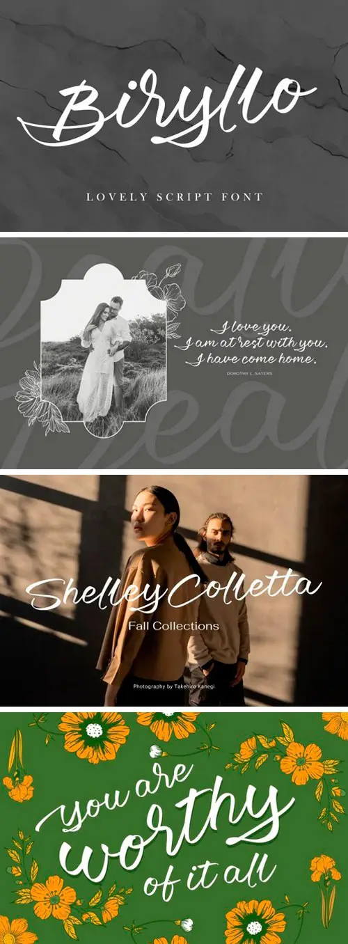 Biryllo Script Font 4 biryllo script font 5