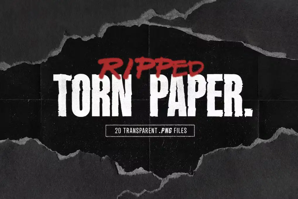 Black Torn Paper Texture Pack