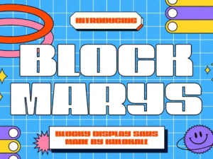 block marys blocky display sans