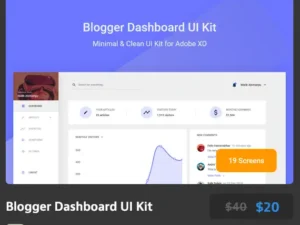 blogger dashboard ui kit