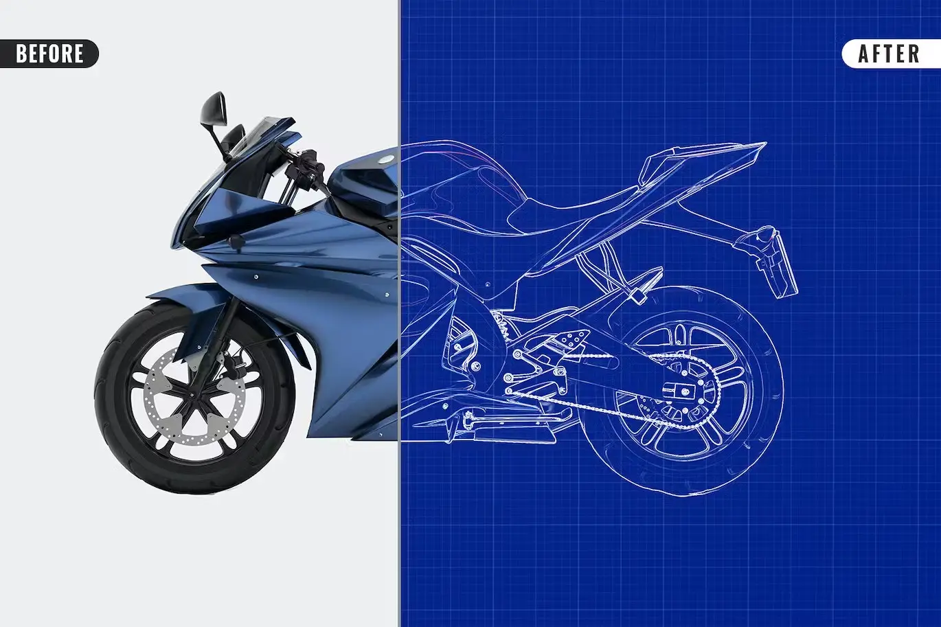 Blueprint Photo Effect 1