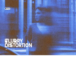 blurry distortion photo effect psd