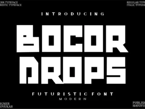 bocor drops display font