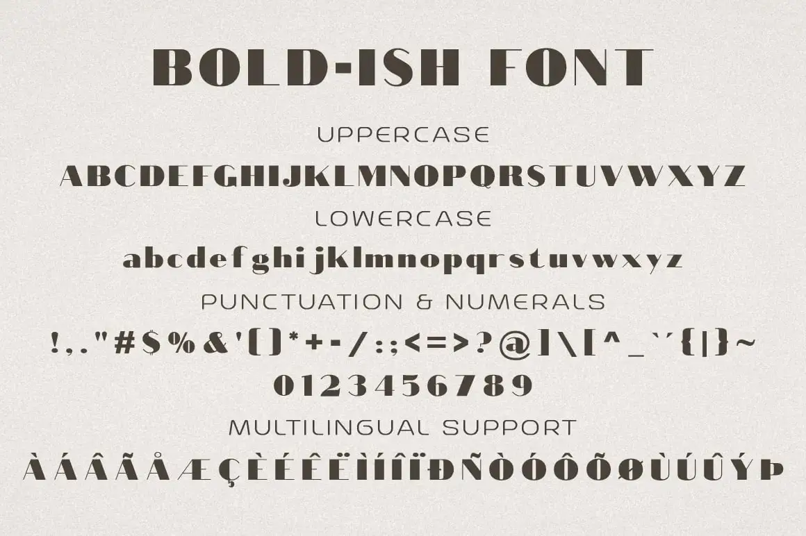 Bold-Ish Font A Modern Bold Typeface 4 bold ish font a modern bold typeface 3