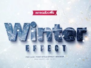 bold winter premium font effect