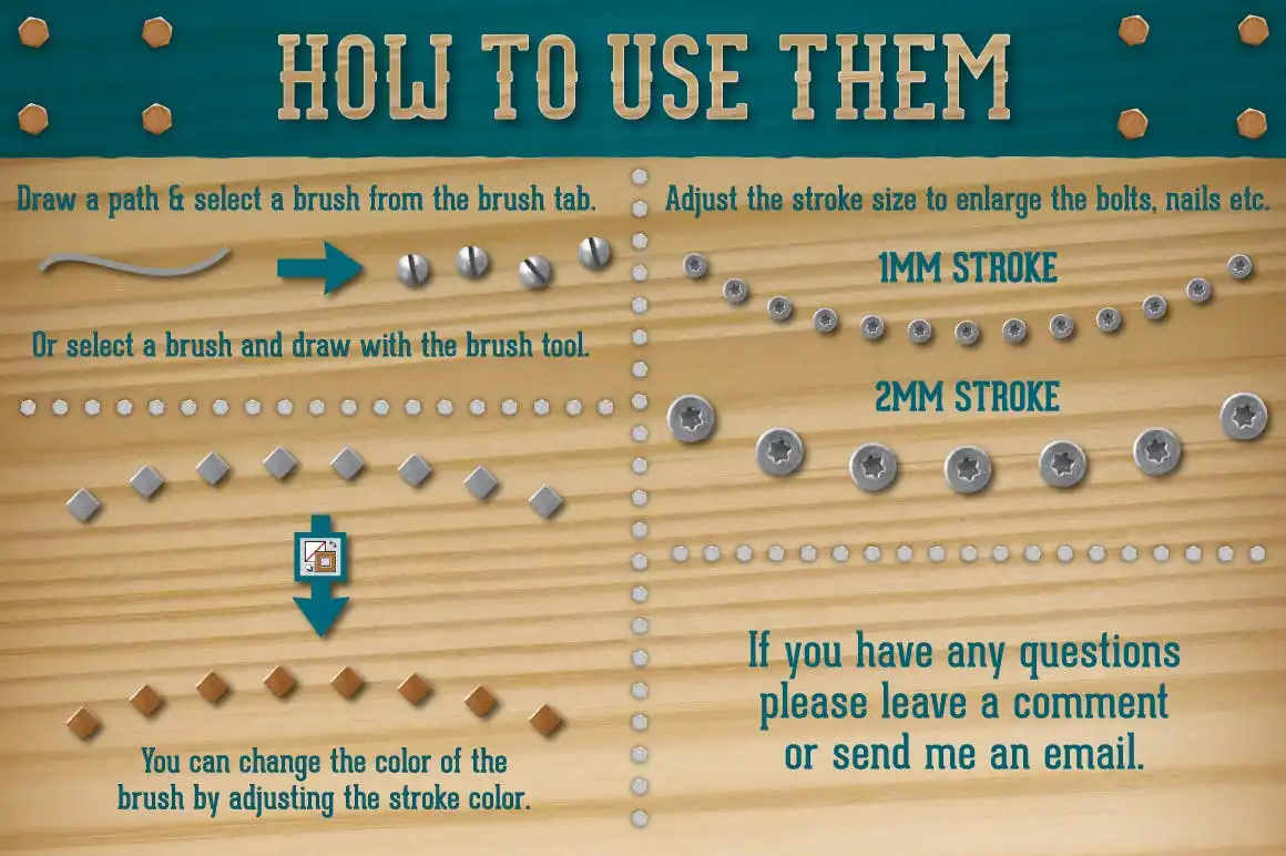 Bolt Screw Rivet Nail Brushes