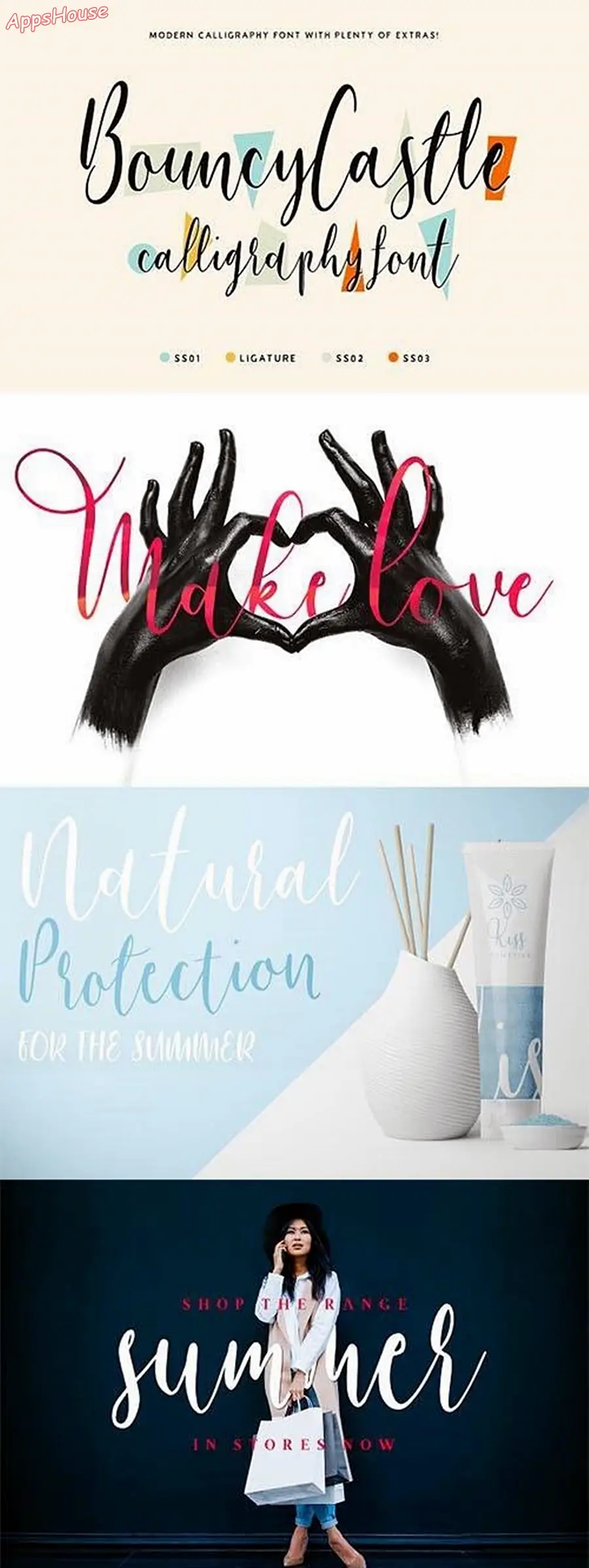 Bouncy Castle Calligraphy Font