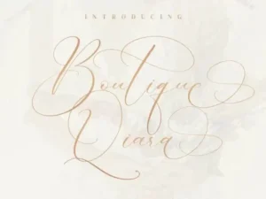 boutique qiara calligraphy font