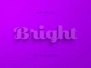 bright 3d text effect