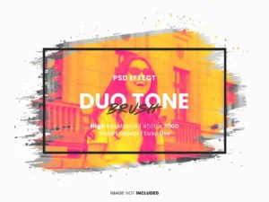 brush duotone psd effect for poster
