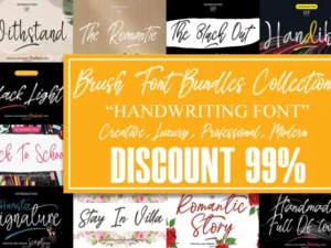 brush font bundles collections