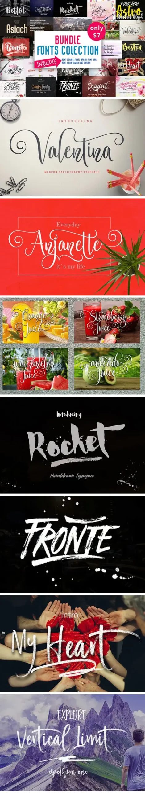 Bundle Fonts Colection 24 bundle fonts colection 33