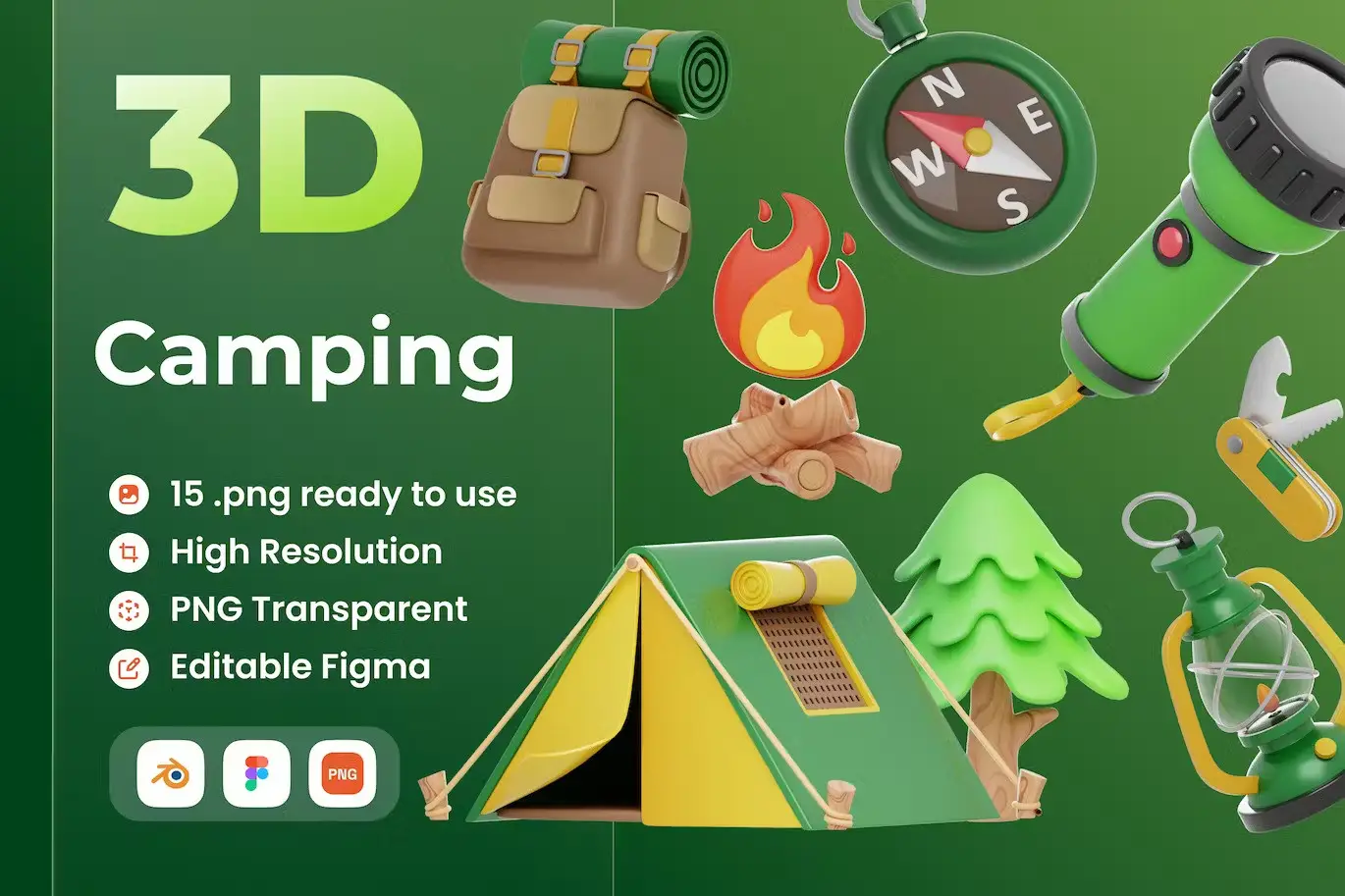 Camping 3D Illustration 6 camping 3d illustration 3