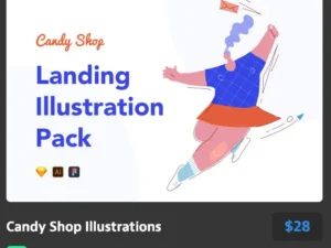 candy shop illustrations