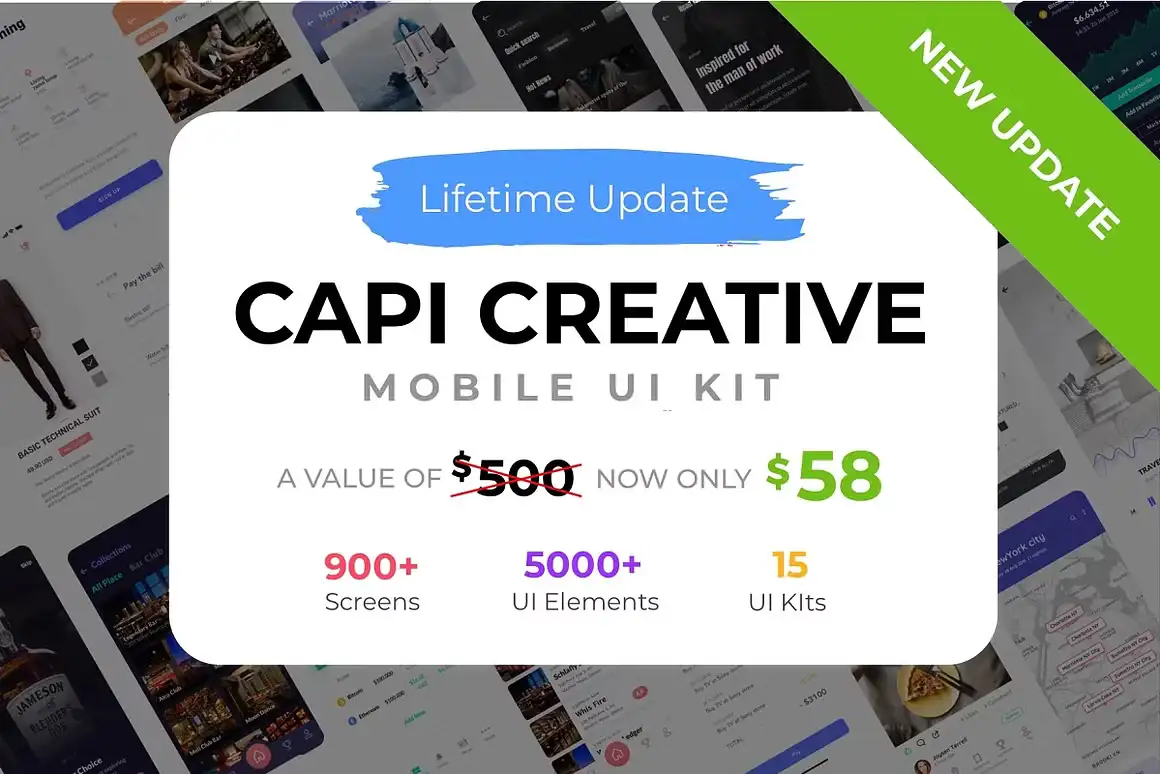 Capi Mobile UI Kit - Lifetime Update 3 capi mobile ui kit lifetime update01