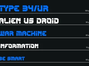 carbon droid techno font 10