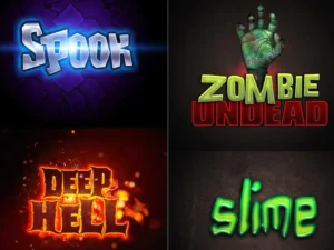 cartoon halloween text styles