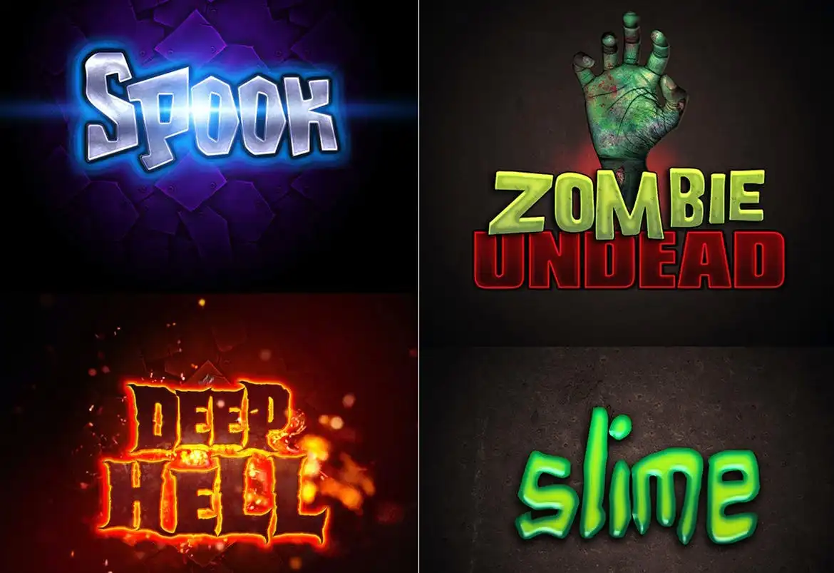 Cartoon Halloween Text Styles