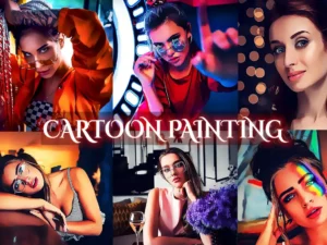 cartoon painting photoshop action 5