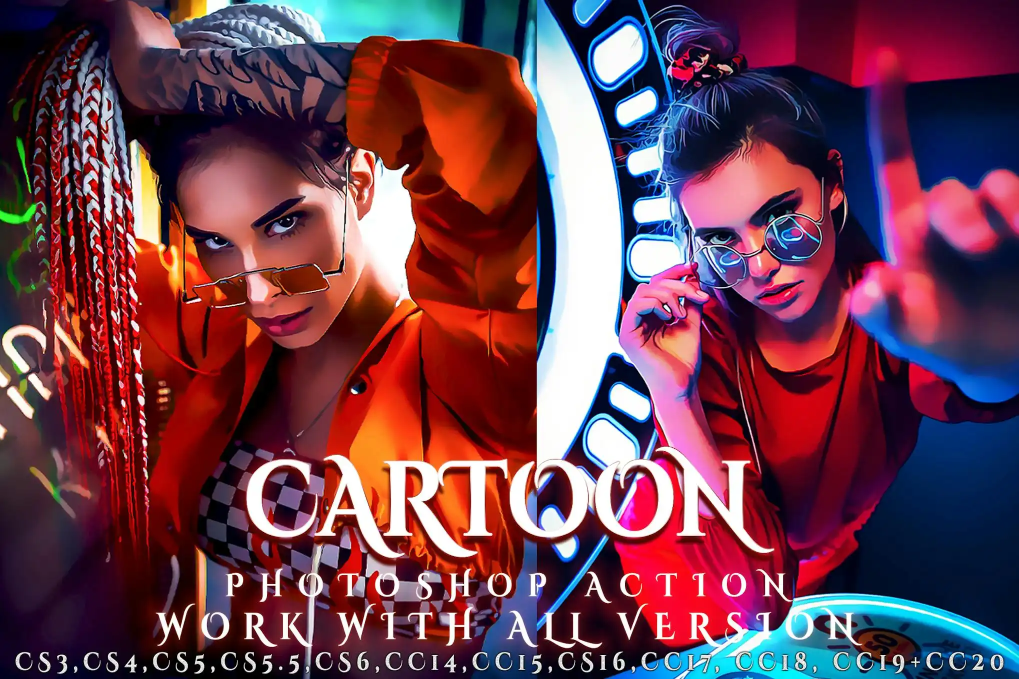 Cartoon Painting Photoshop Action 2 cartoon painting photoshop action