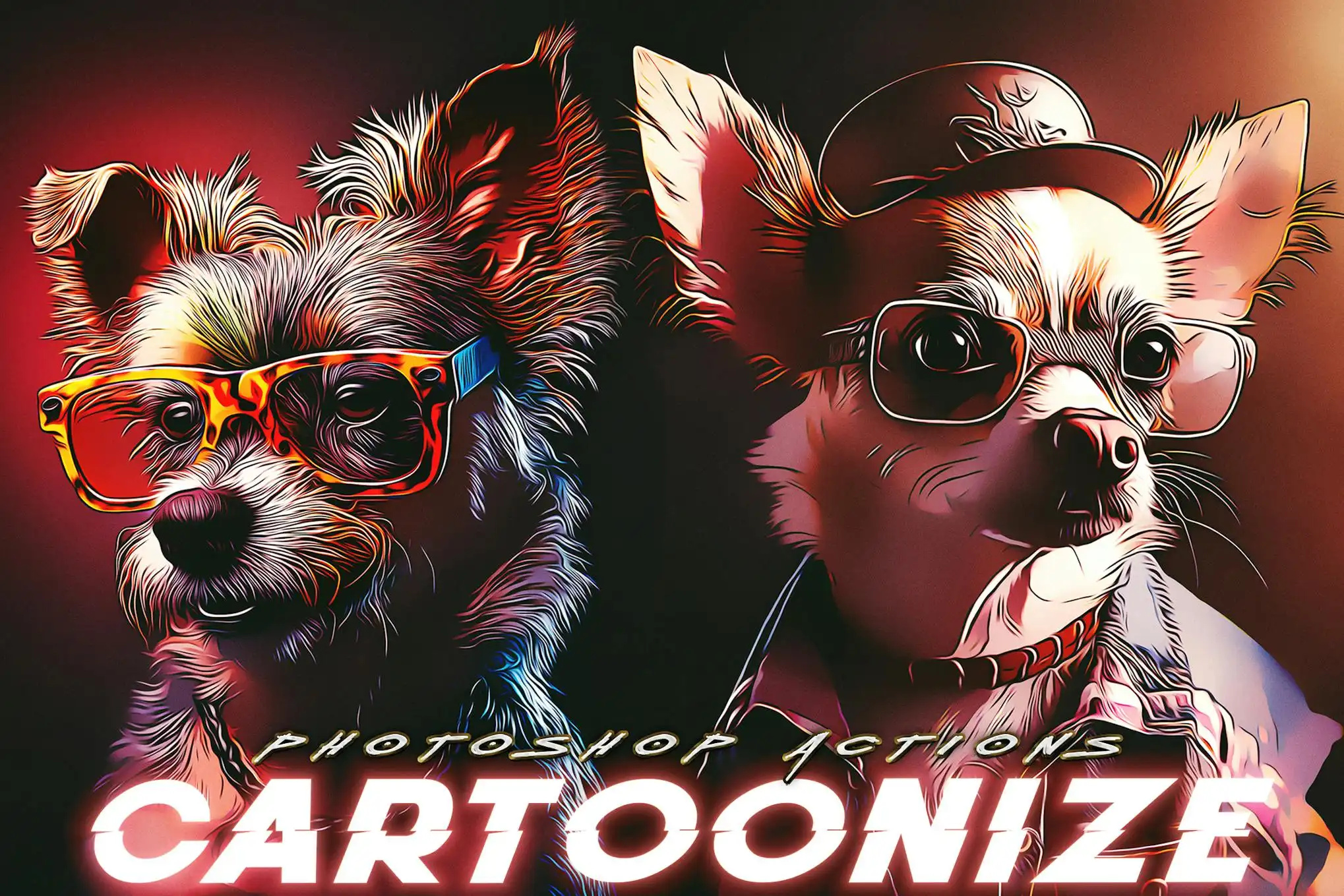 Cartoonize Painting Photoshop Actions