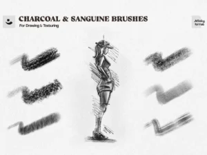 charcoal sketch affinity brushes 2
