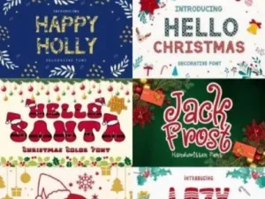 christmas font bundle