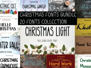 christmas fonts bundle