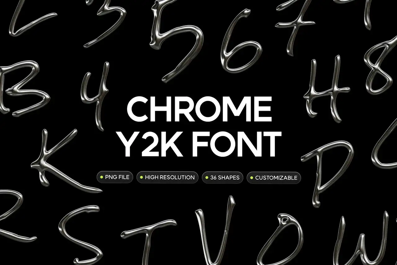 Chrome Y2K Font