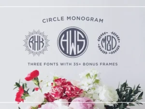 circle monogram font