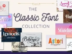 classic font collection 67 premium fonts