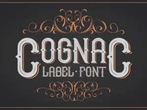 cognac font for label 2