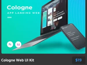 cologne app landing website template